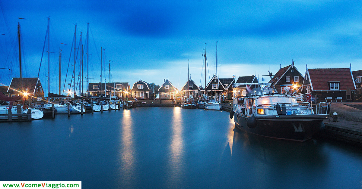 Marken, Olanda: il porto all'imbrunire