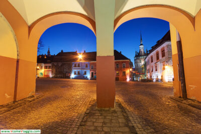 Scorcio della piazza principale di Sighisoara